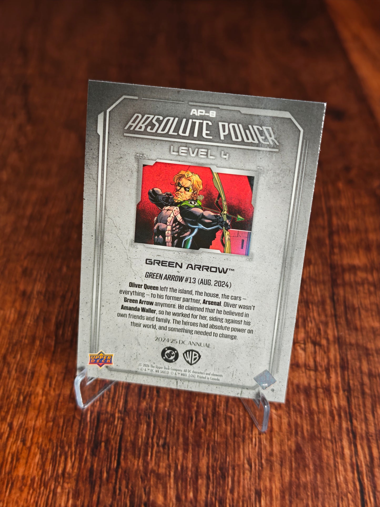 2024-25 Upper Deck DC Annual Absolute Power Green Arrow Level 4
