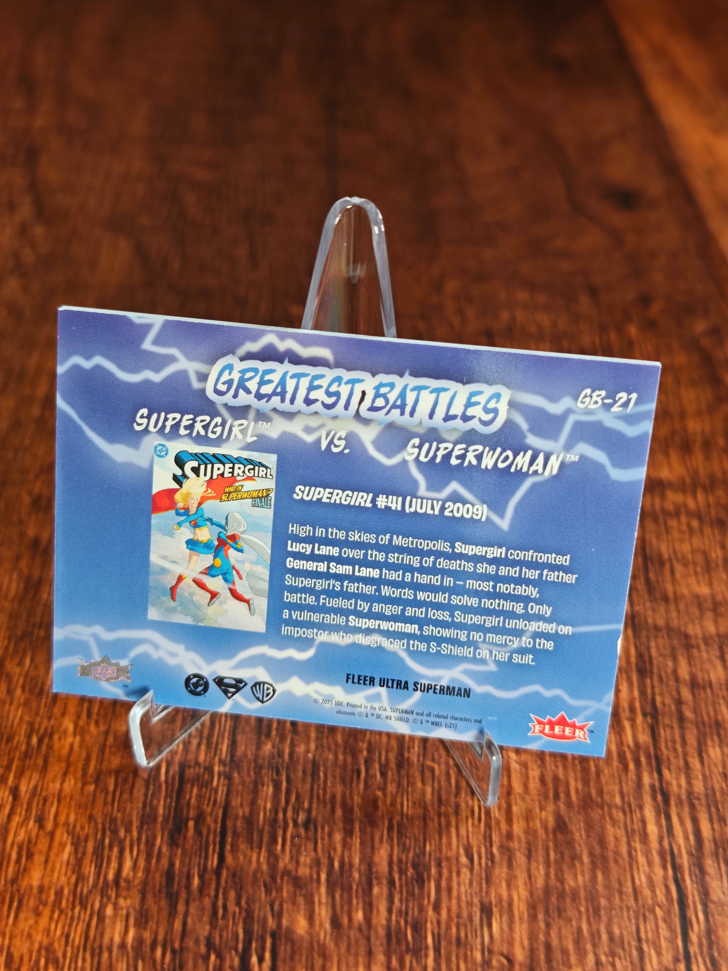 Fleer Ultra Superman Greatesr Battles Supergirl vs Superwoman GB-21