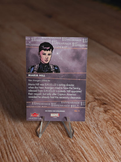 2022 Marvel Fleer Ultra Avengers Maria Hill 1st Appearances