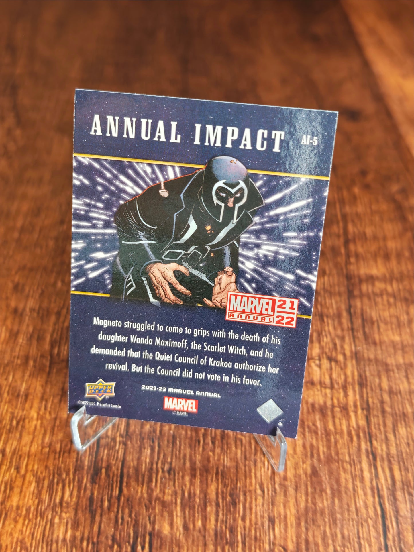 2021-22 Upper Deck Marvel Annual Impact Magneto