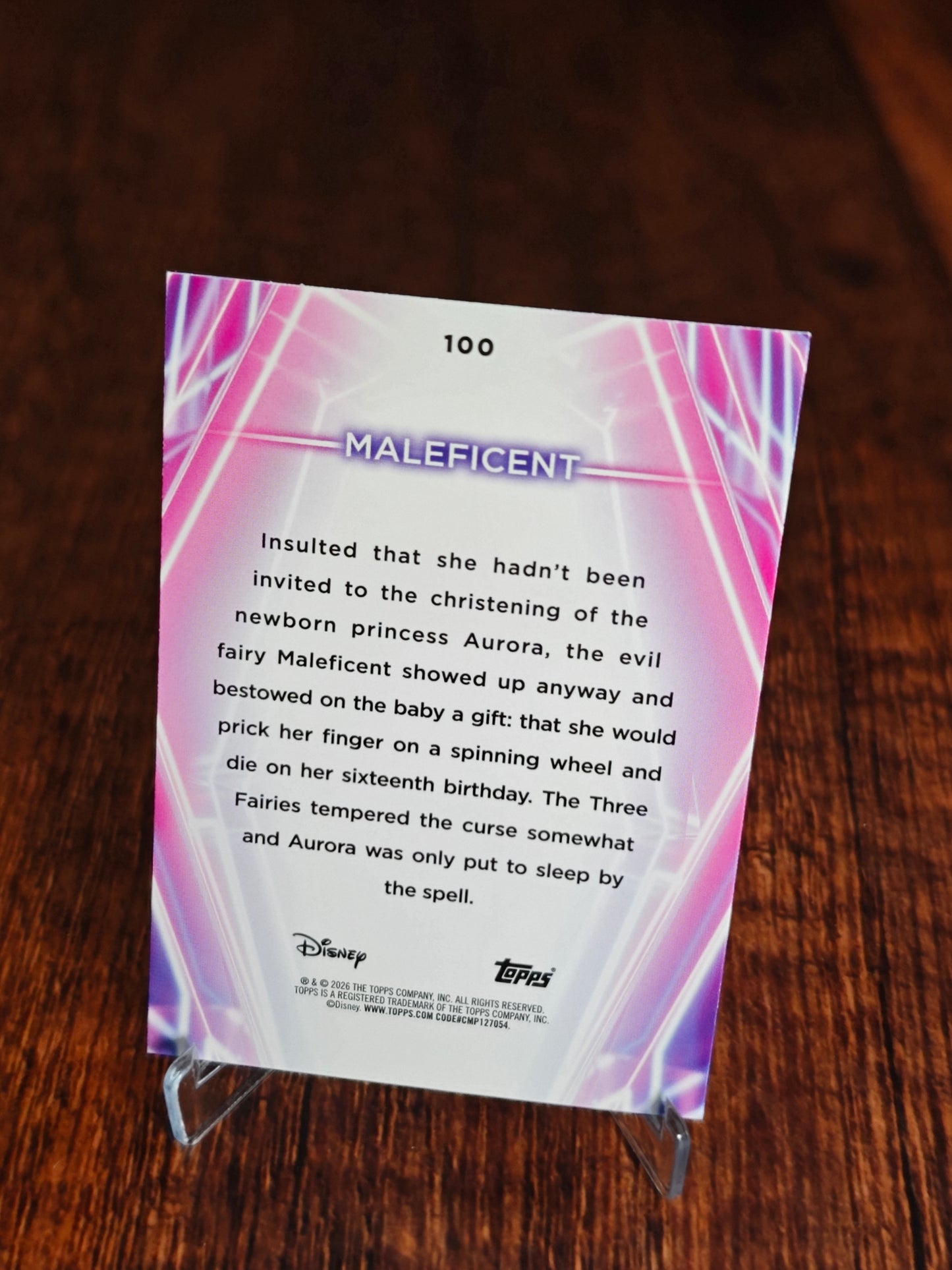 2026 Topps Disney Neon Maleficent Diamante