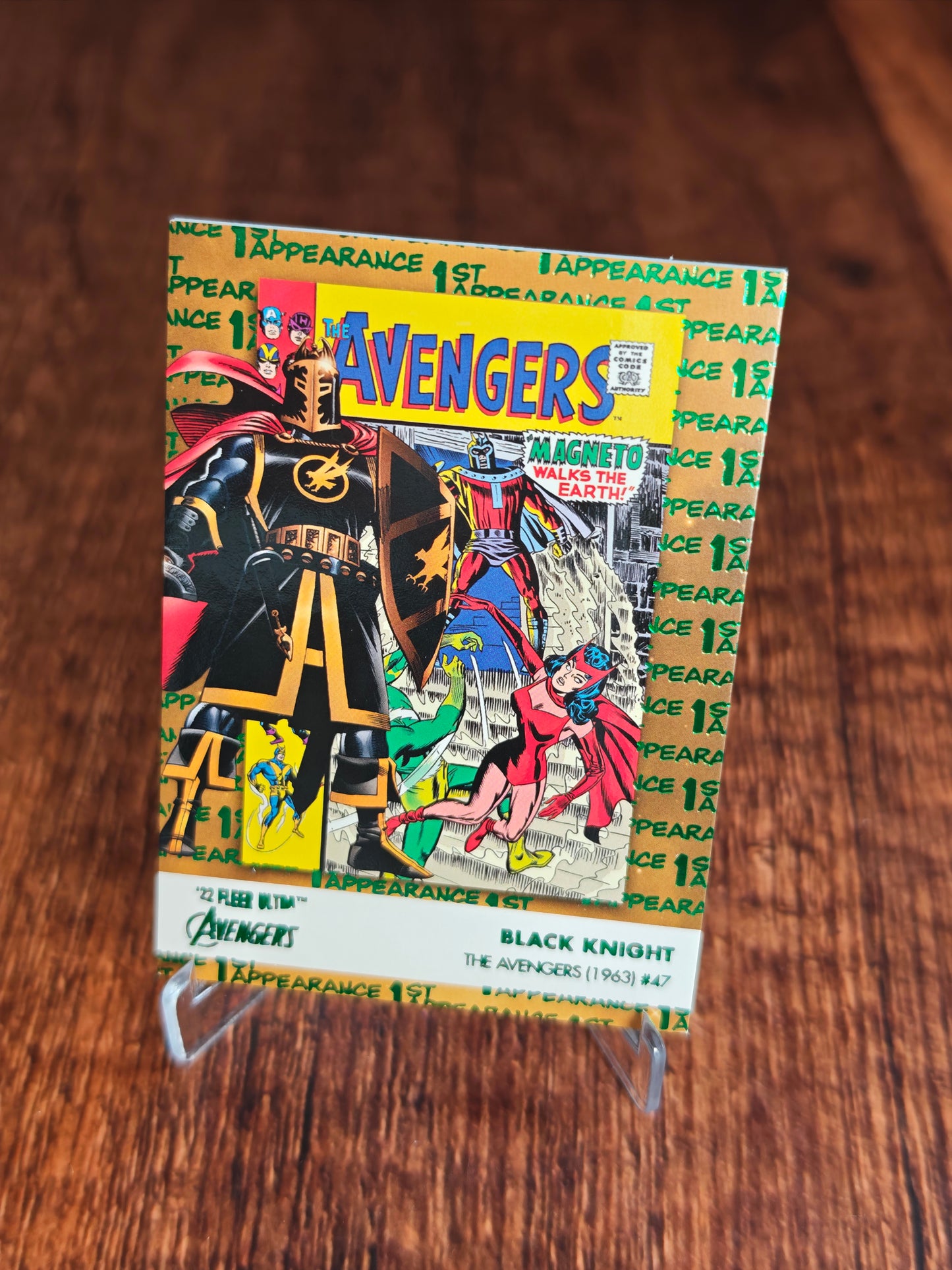 2022 Fleer Ultra Avengers Black Knight 1st Appearances Green