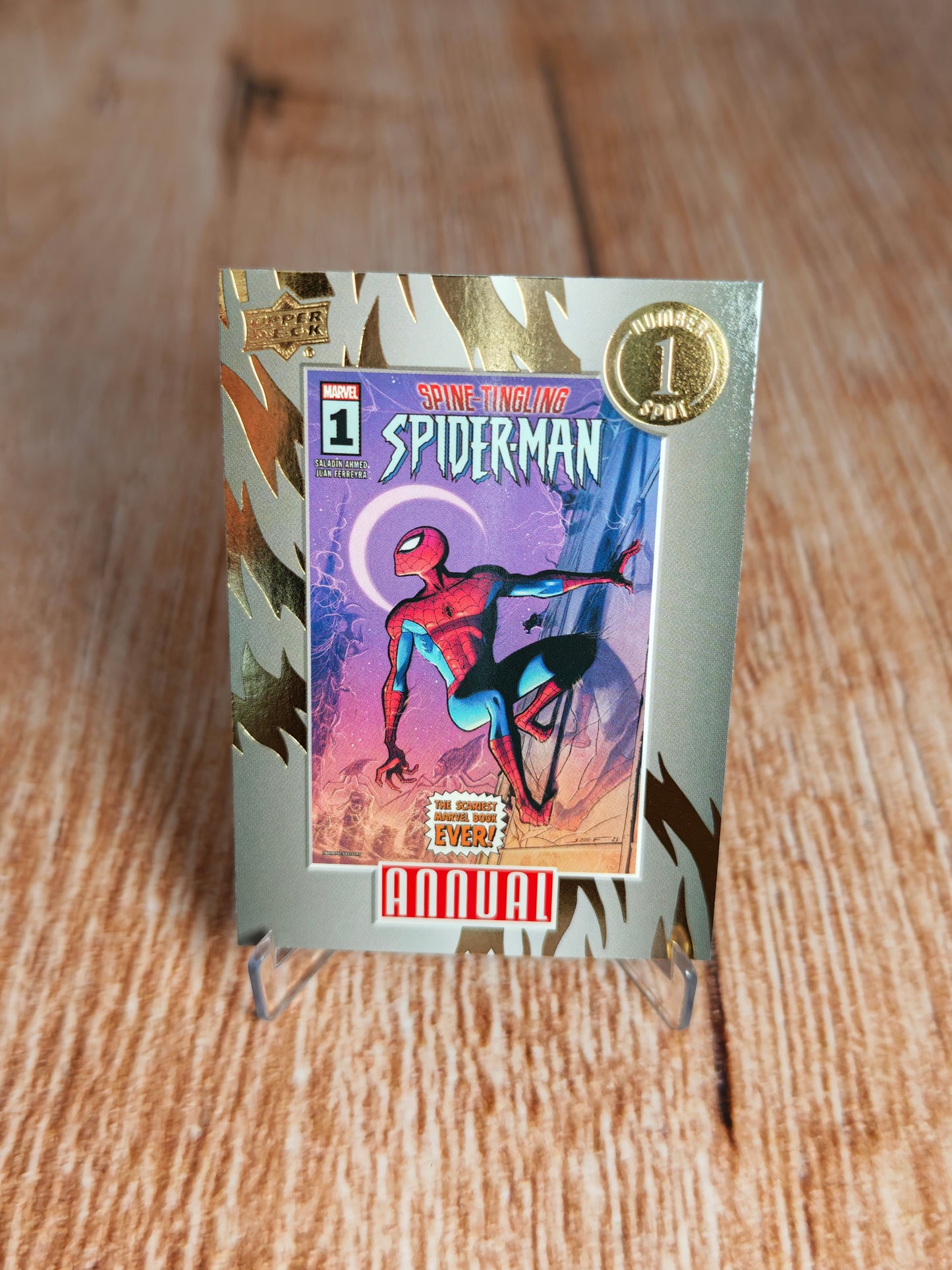 2023-24 Upper Deck Marvel Annual Number 1 Spot Spine Tingling Spider-Man N1S-21