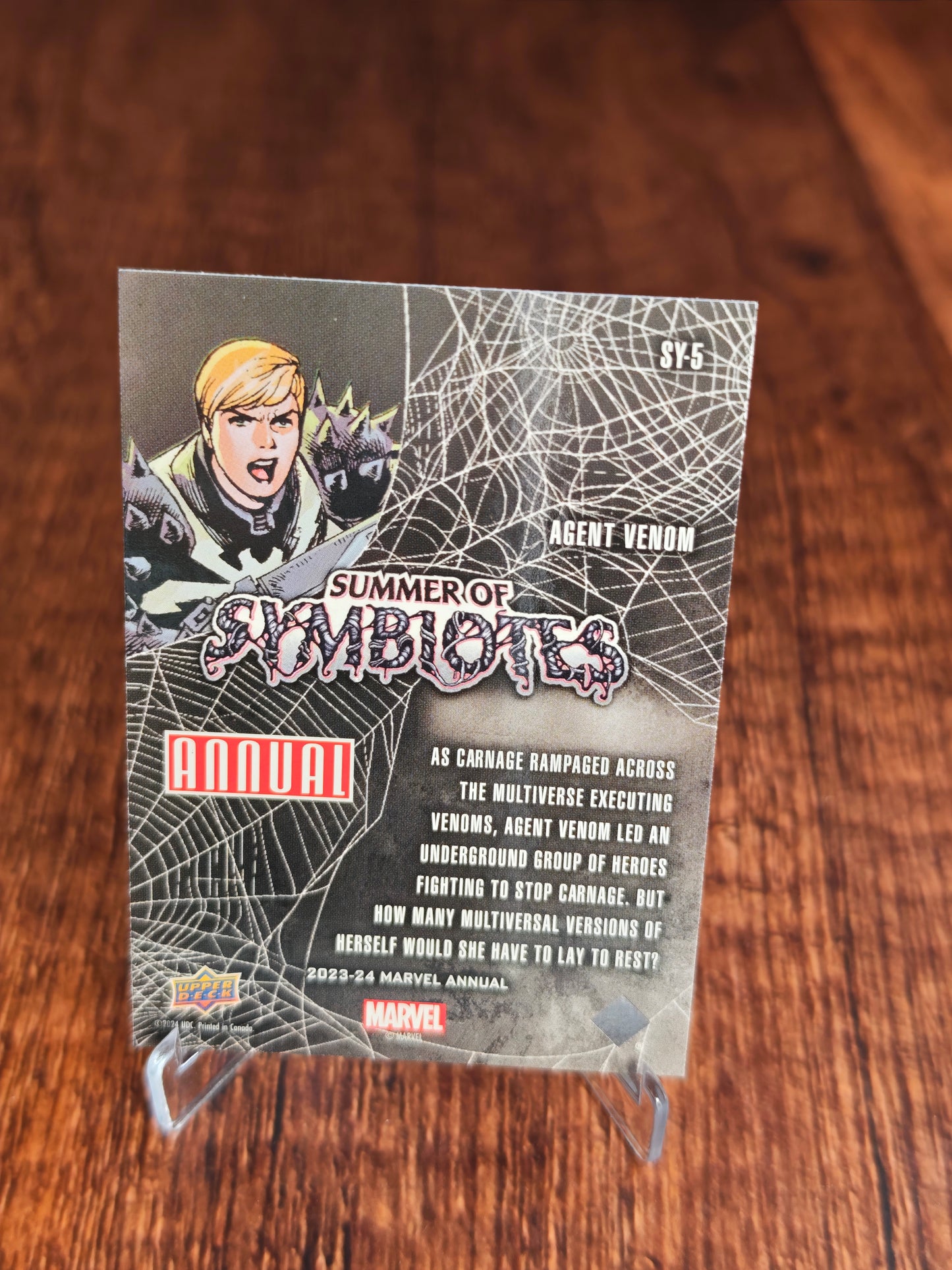 2023-24 Upper Deck Marvel Annual Summer of Simbiotes Agent Venom