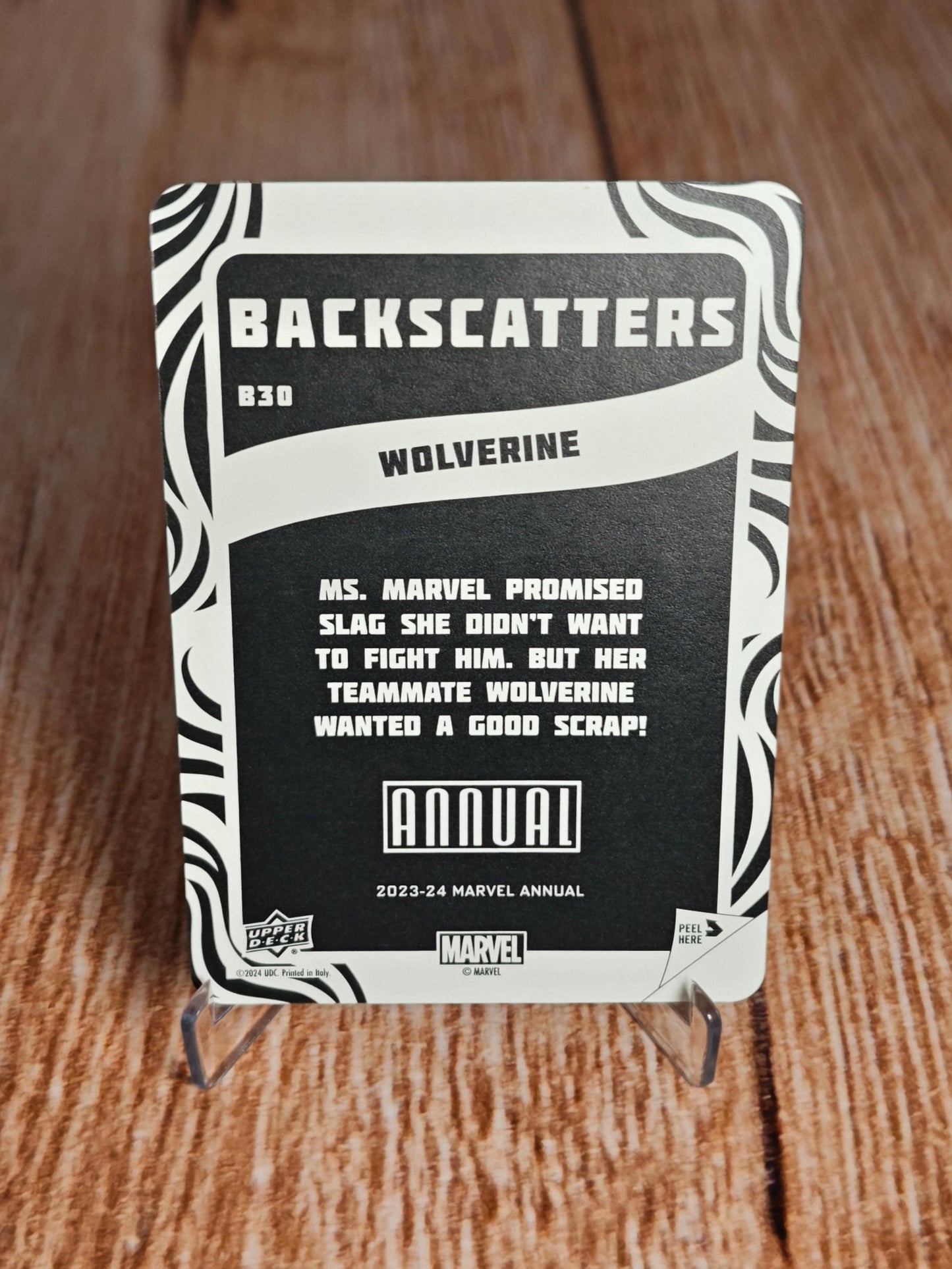 2023-24 Upper Deck Marvel Annual Wolverine Backscatter #B30