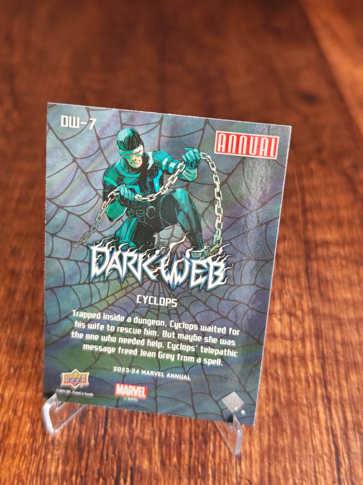 2023-24 Upper Deck Marvel Annual Dark Web Cyclops