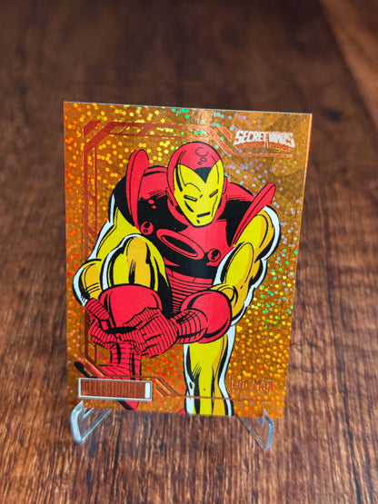 2024 Upper Deck Secret Wars Iron Man Orange Glitter /199