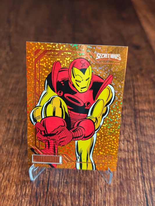 2024 Upper Deck Secret Wars Iron Man Orange Glitter /199