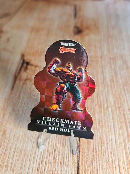 2022 Fleer Ultra Marvel Avengers Checkmate RED HULK Villian Pawn Die Cut #CP-21