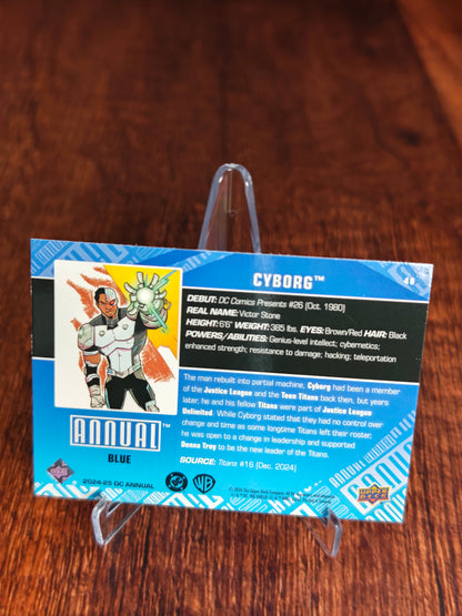 2024-25 Upper Deck DC Annual Cyborg Blue