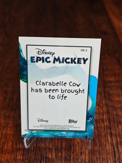 2026 Topps Disney Neon Epic Mickey Clarabelle Cow Chrome