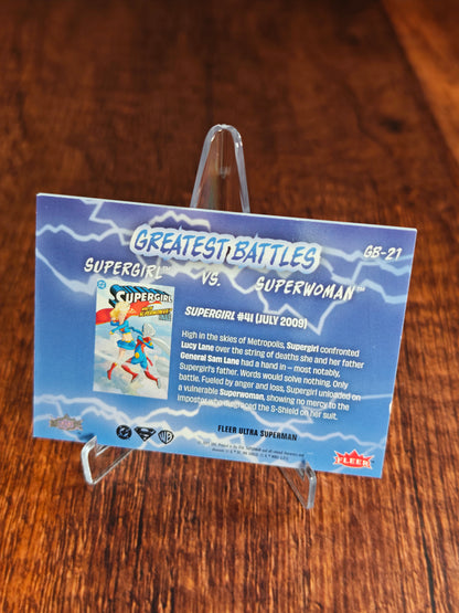 Fleer Ultra Superman Greatesr Battles Supergirl vs Superwoman GB-21