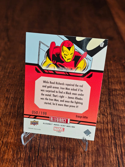 2024 Upper Deck Secret Wars Iron Man Orange Glitter /199