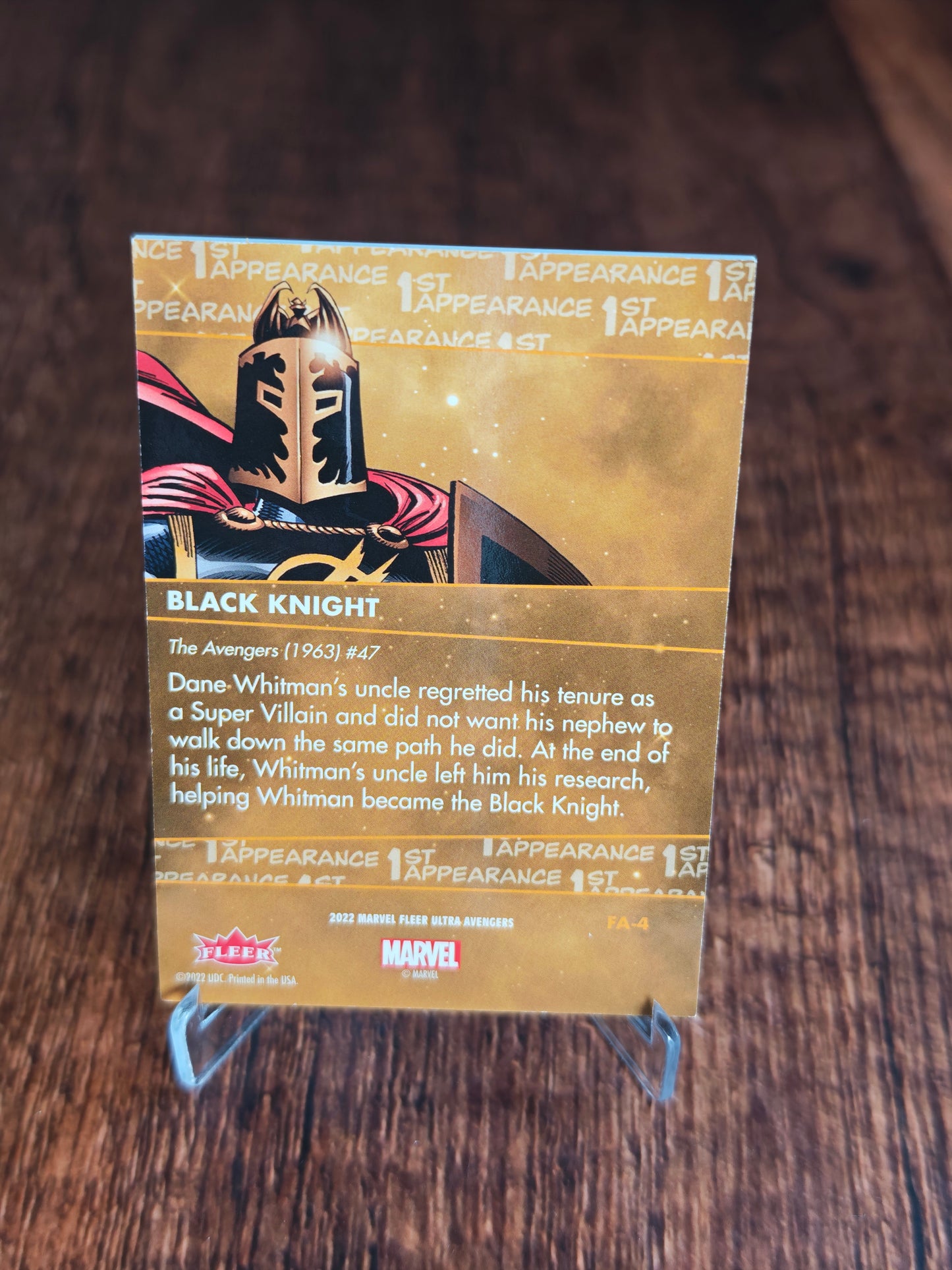 2022 Fleer Ultra Avengers Black Knight 1st Appearances Green