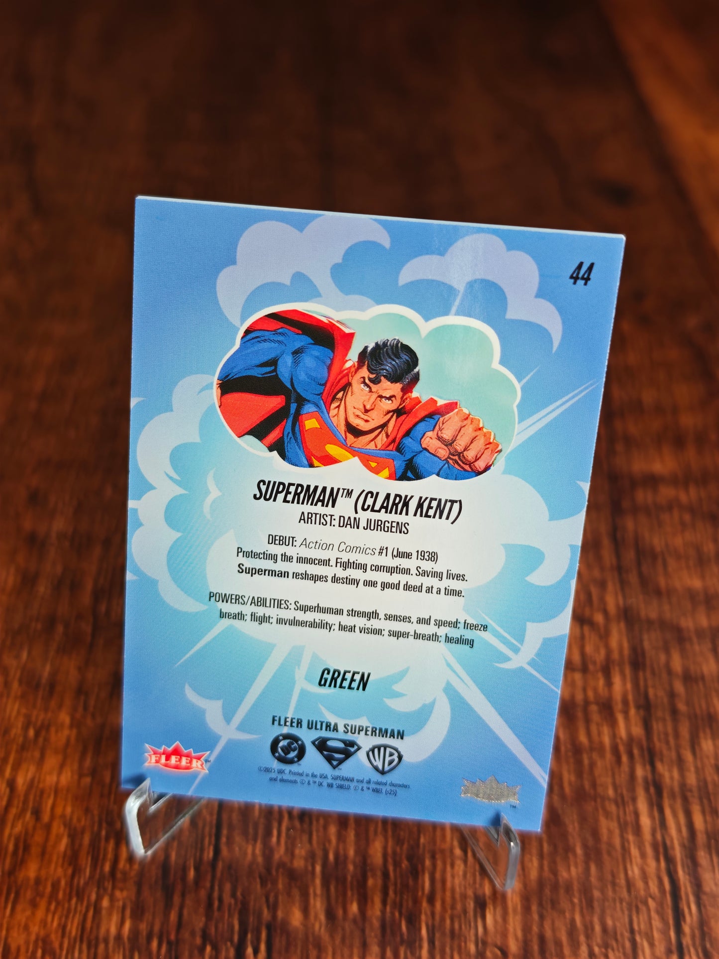 Fleer Ultra Superman Clark Kent Green