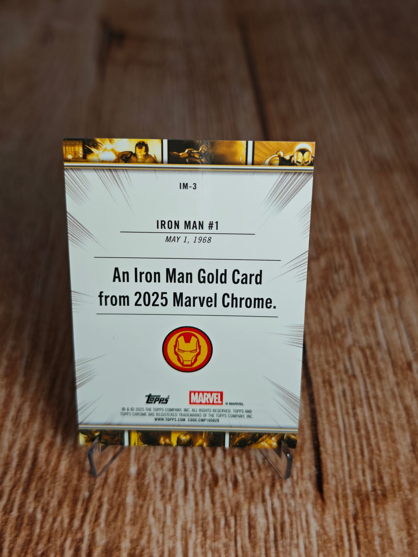 2025 Topps Chrome Marvel Iron Man Gold #IM-3
